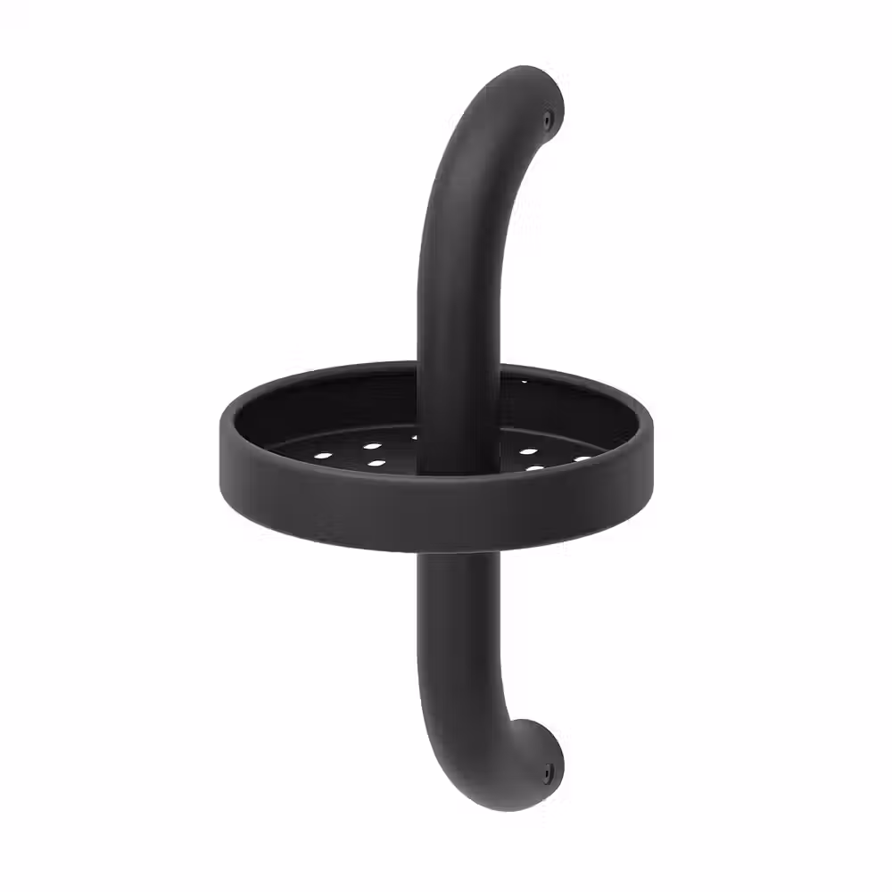 BÄSINGEN БЭСИНГЕН Полка для ванной - антрацит 16x29 см - фото 1