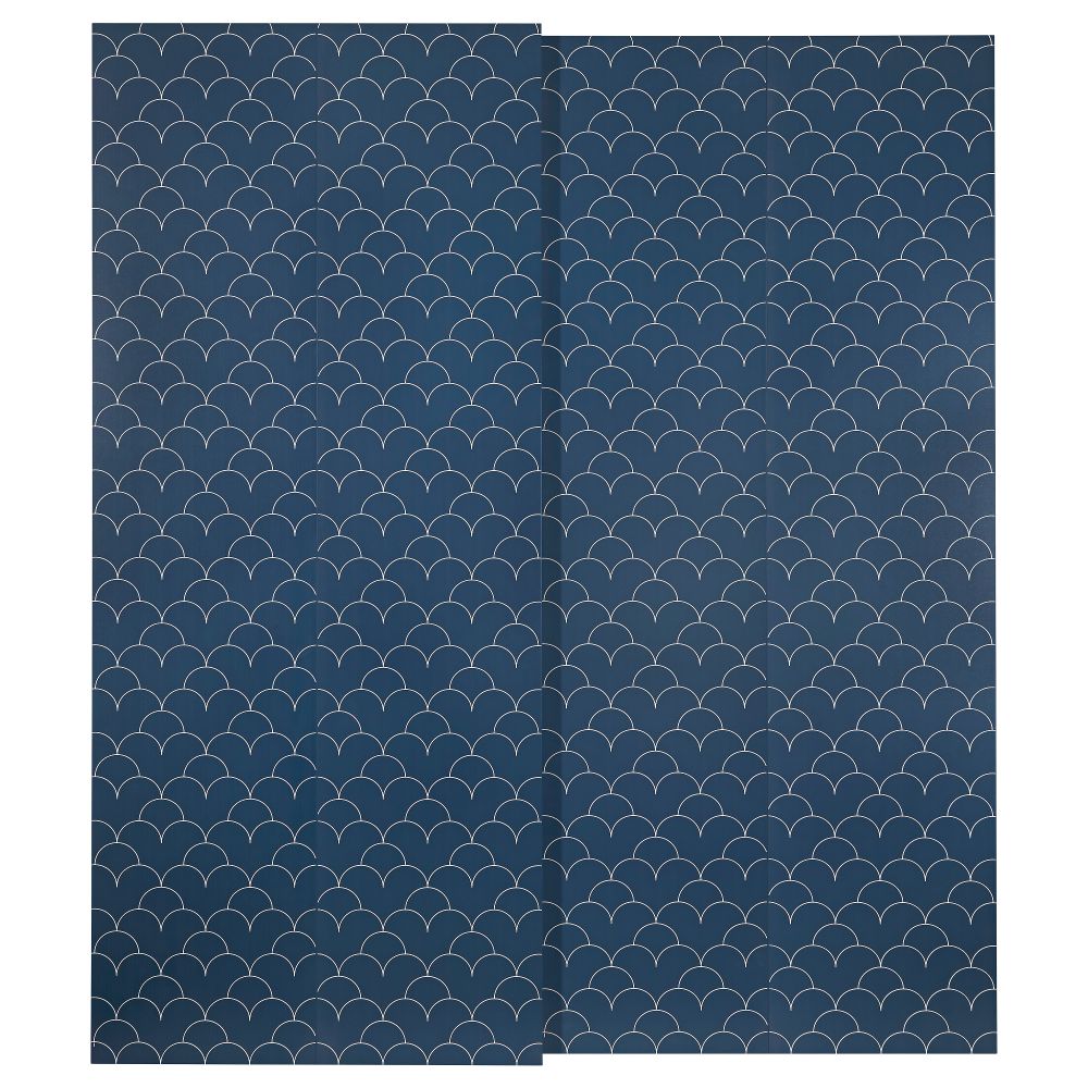 Пара раздвижных дверей СВОРКМО, с рисунком темно-синий, белый - схема-чертеж с размерами