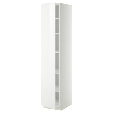 Высокий шкаф с полками, белый/Рингульт белый 40x60x200 см IKEA METOD МЕТОД 994.452.05