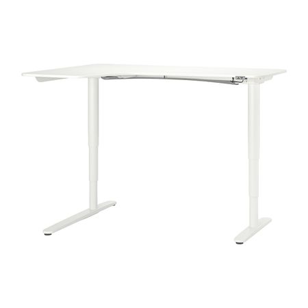 Угловой письменный стол лев/трансф, белый 160x110 см IKEA BEKANT БЕКАНТ 392.786.62