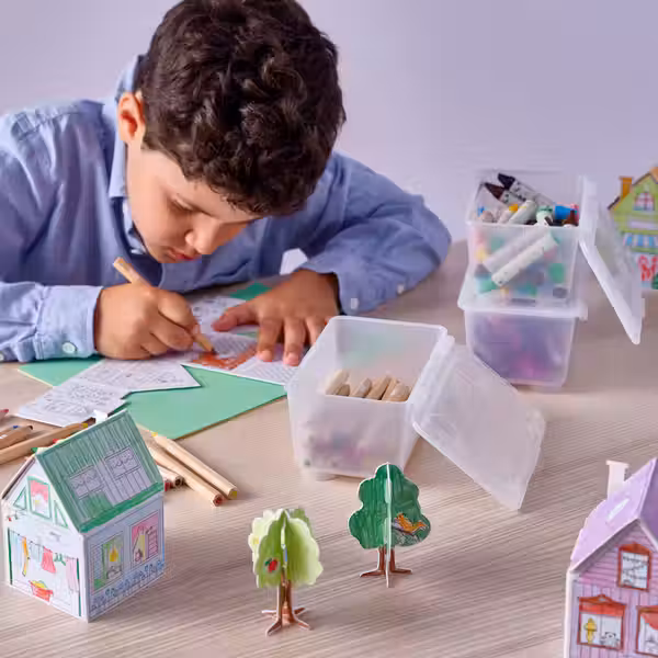 GLIS Контейнер с крышкой - прозрачный 17x10 см - схема-чертеж с размерами