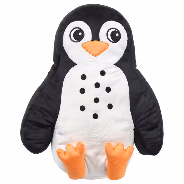 BLÅVINGAD Подушка - в форме пингвина чёрный/белый 40x32 см - фото 1