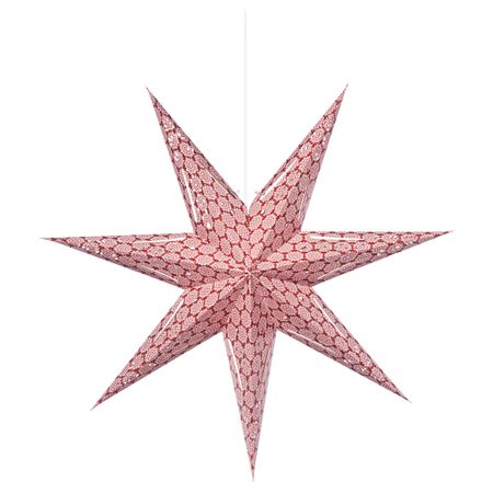 Подвесной светильник СТРОЛА, звезда красный (70 см)