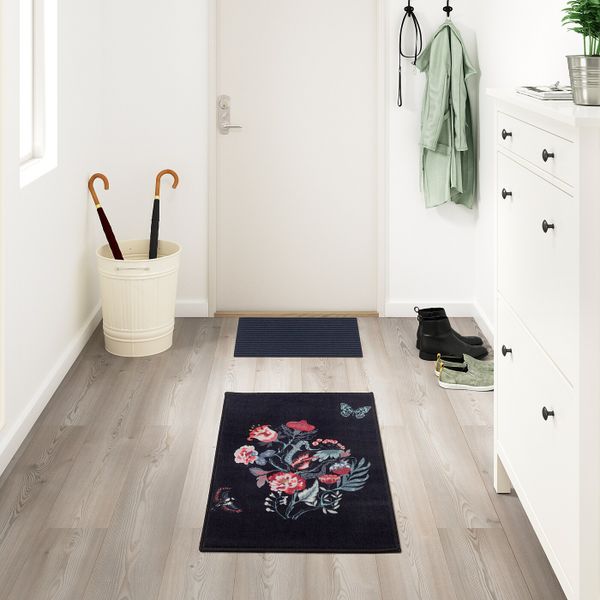 Ковер, короткий ворс, черный/разноцветный 60x90 см IKEA ЛОВНС 104.156.93 - фото 2