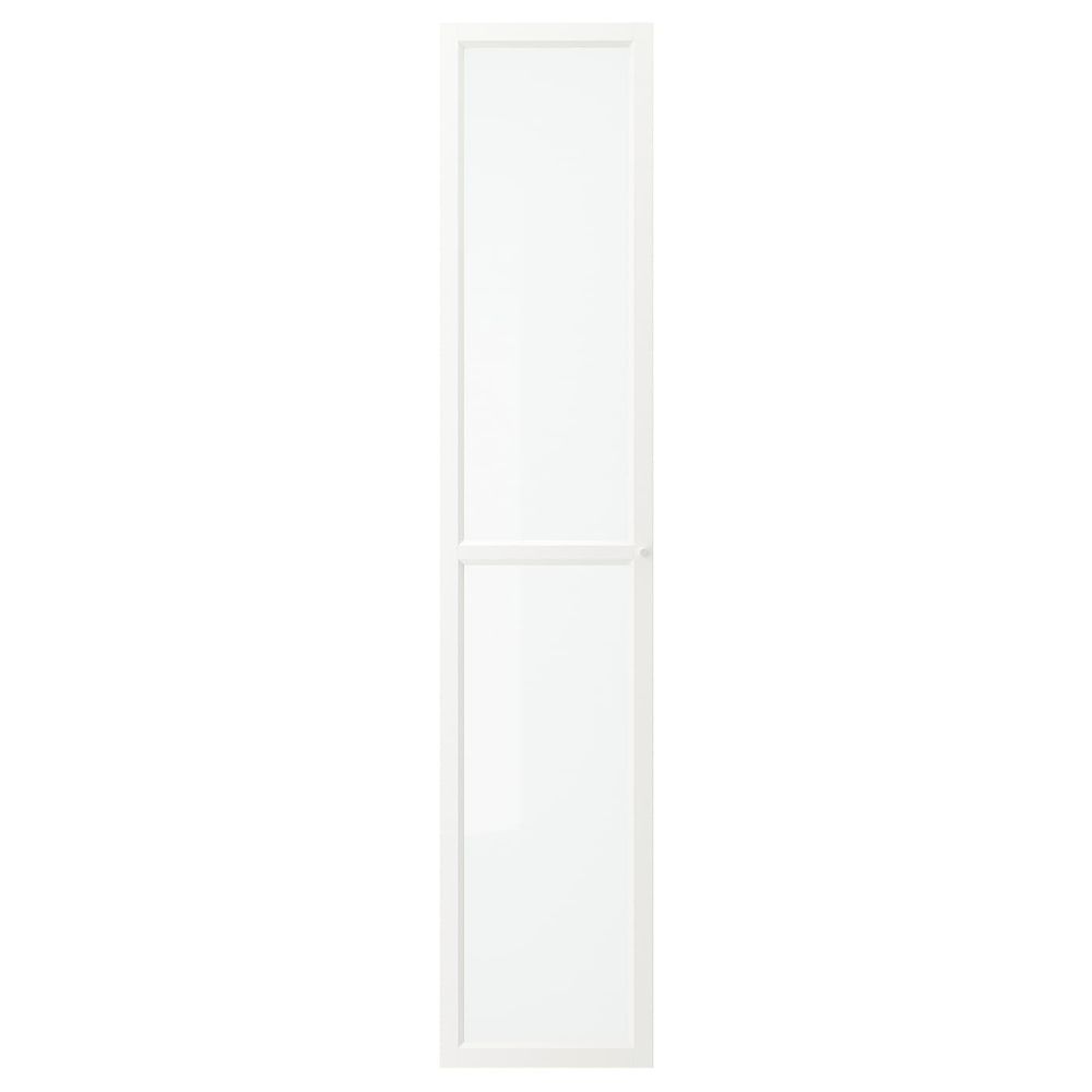 Стеклянная дверь, белый 40x192 см IKEA OXBERG ОКСБЕРГ 503.834.02 - фото 1