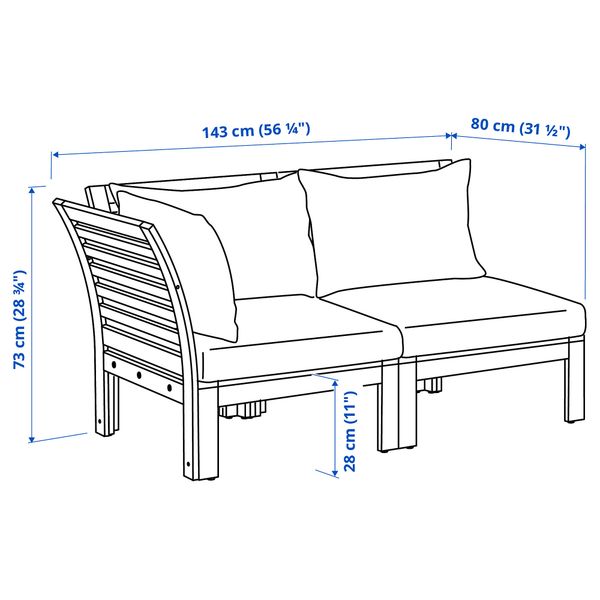 IKEA в интерьере - схема-чертеж с размерами
