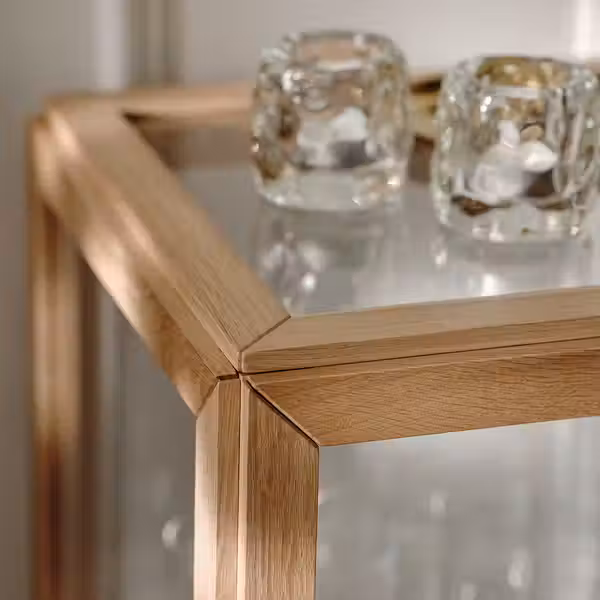 STOCKHOLM 2025 СТОКГОЛЬМ 2025 Шкаф-витрина - дубовый шпон 100x40x86 см - фото 4