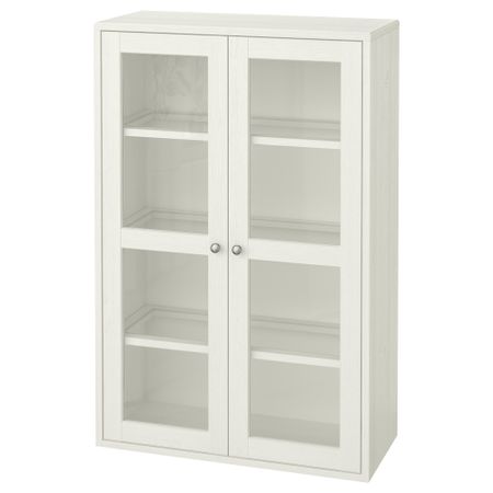 Шкаф-витрина, 81x35x123 см, белый IKEA HAVSTA ХАВСТА 303.886.36