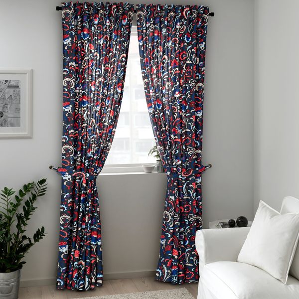 Гардины с прихватом, 1 пара, темно-серый 145x300 см IKEA АННЕМАРЬЯ 904.709.92 - фото 5