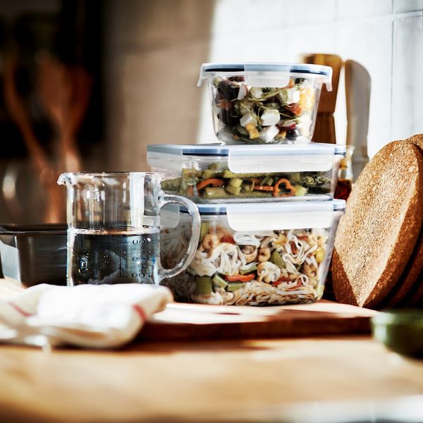 Контейнер для продуктов, четырехугольной формы/стекло 1.2 л IKEA IKEA 365+ ИКЕА/365+ 203.592.10 - схема-чертеж с размерами