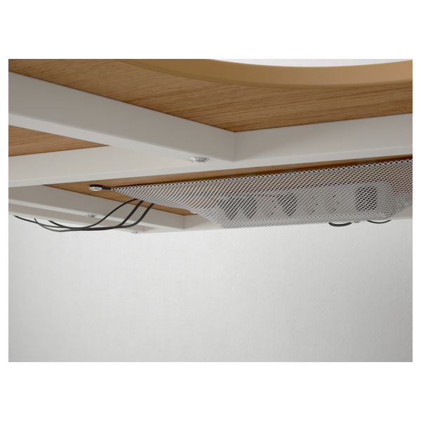 Стол, комбинация БЕКАНТ, дубовый шпон, белый (320x220 см) - схема-чертеж с размерами