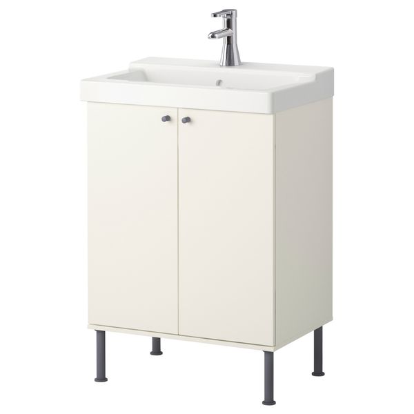 Шкаф под раковину ФУЛЛЕН / ТЭЛЛЕВИКЕН, белый (61x41x87 см) - фото 2