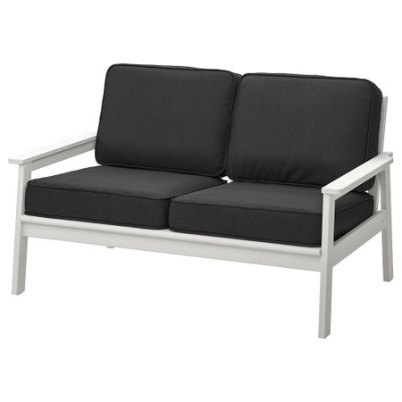 2-местный диван, садовый, белый, бежевый, Järpön, Duvholmen антрацит IKEA BONDSTOCKHOLM СТОКГОЛЬМMEN БОНДХОЛЬМЕН 895.497.60