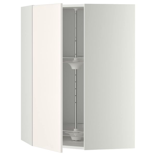 Угловой навесного шкаф с вращающейся секц, белый/Веддинге белый 68x100 см IKEA METOD МЕТОД 192.237.41 - фото 1