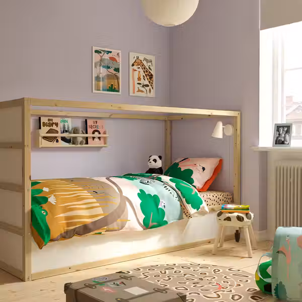 KURA Двусторонняя кровать - белый/сосна 90x200 см - фото 3