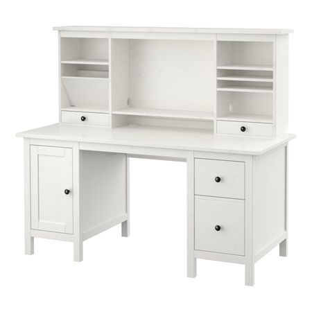 Стол с дополнительным модулем , белая морилка 155x137 см IKEA HEMNES ХЕМНЭС 992.783.91