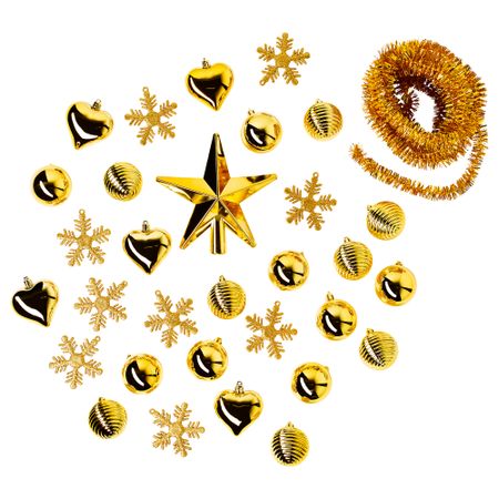 Набор подвесных украшений, 32 предмета ВИНТЕР 2016, золотой