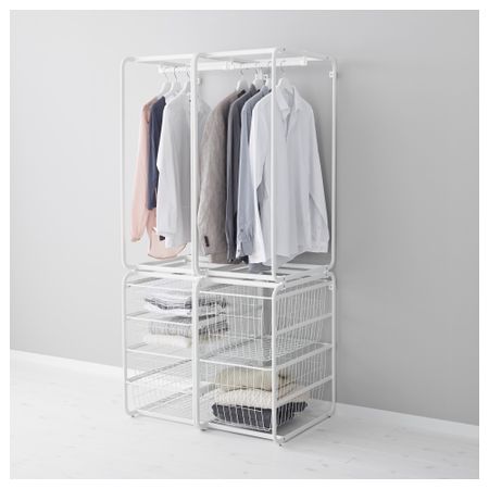 Рама + штанга, проволочные корзины АЛЬГОТ, белый (82x60x170 см)