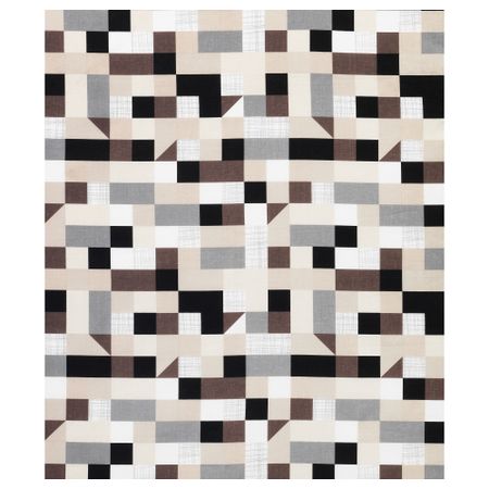 Ткань ТЮЛЬПАНТРОД, белый, бежевый/коричневый (150 см)