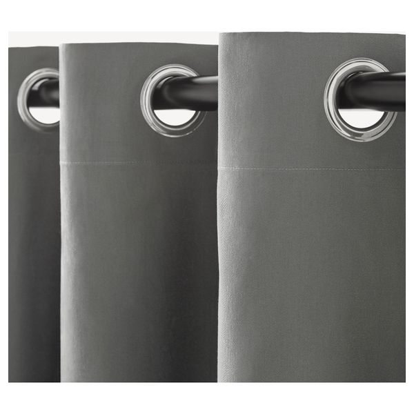 Гардины, 1 пара МЕРЕТЕ, серый (145x300 см) - схема-чертеж с размерами