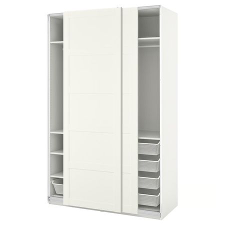 PAX / BERGSBO Гардероб, комбинация - белый/белый 150x66x236 см
