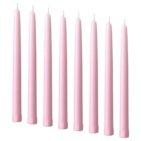 Неароматическая свеча, светло-розовый, 25 см IKEA KLOKHET КЛОКХЕТ 005.827.29