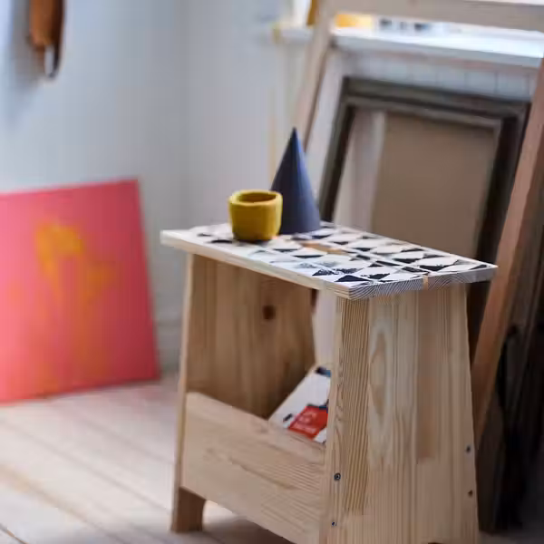 PERJOHAN Табурет c ящиком - сосна - фото 3