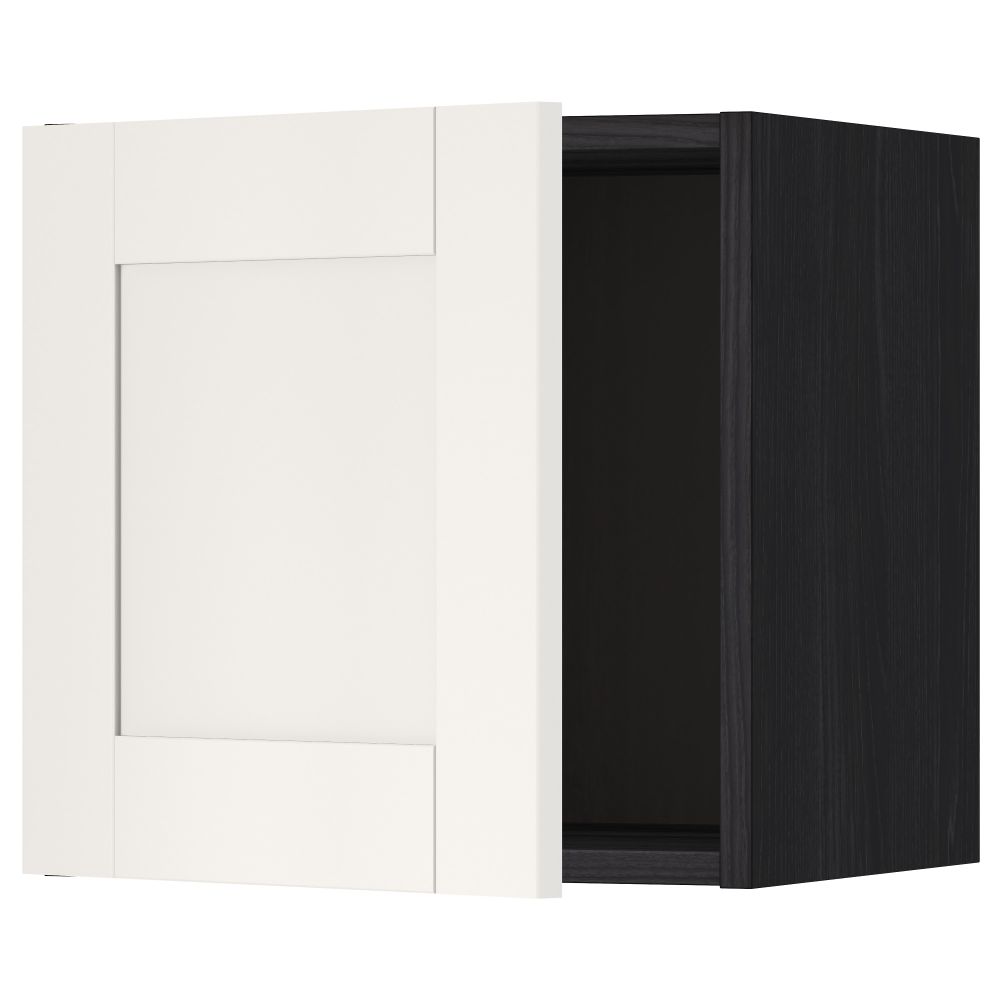 Шкаф навесной МЕТОД, черный, Сэведаль белый - схема-чертеж с размерами