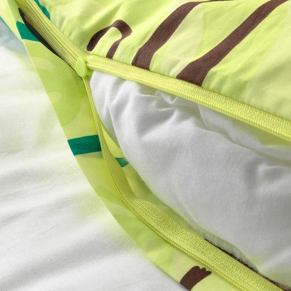 Пододеяльник и 1 наволочка, зверюшка/зеленый 150x200/50x70 см IKEA DJUNGELSKOG ДЬЮНГЕЛЬСКОГ 803.935.22 - фото 5