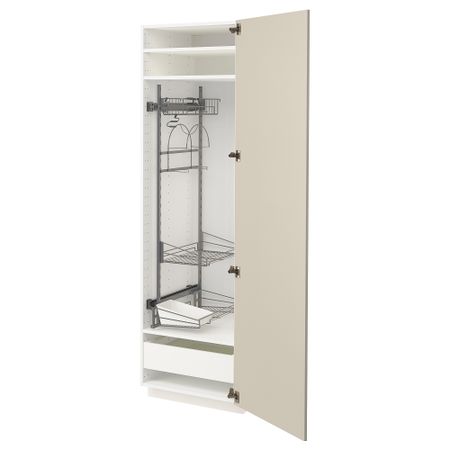 Высокий шкаф с отделением для аксессуаров для уборки IKEA METOD МЕТОД, MAXIMERA МАКСИМЕРА 894.267.64