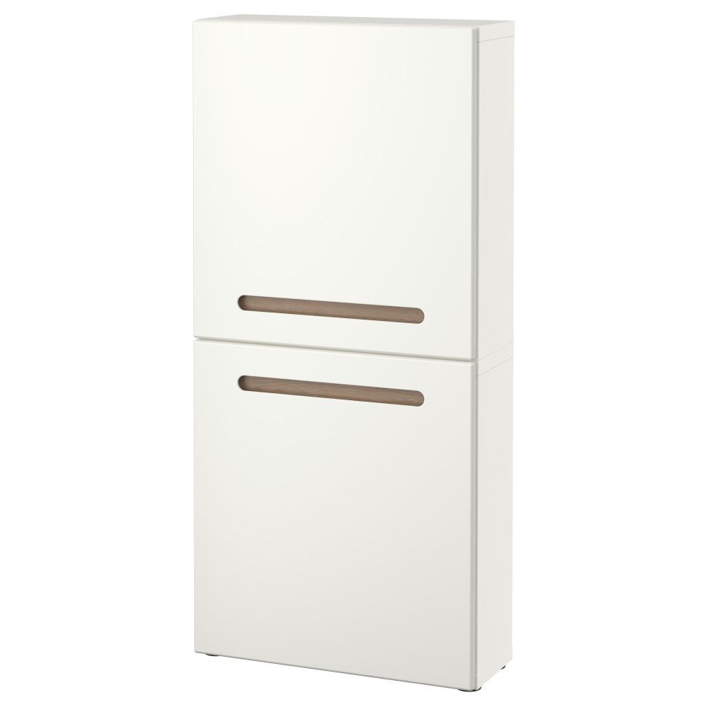 Навесной шкаф с 2 дверями БЕСТО, Марвикен белый (60x20x128 см) - фото 1