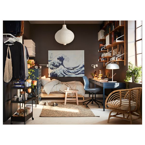 Рабочий стул, Гуннаред синий/черный IKEA LÅNGFJÄLL ЛОНГФЬЕЛЛЬ 692.100.05 - фото 9