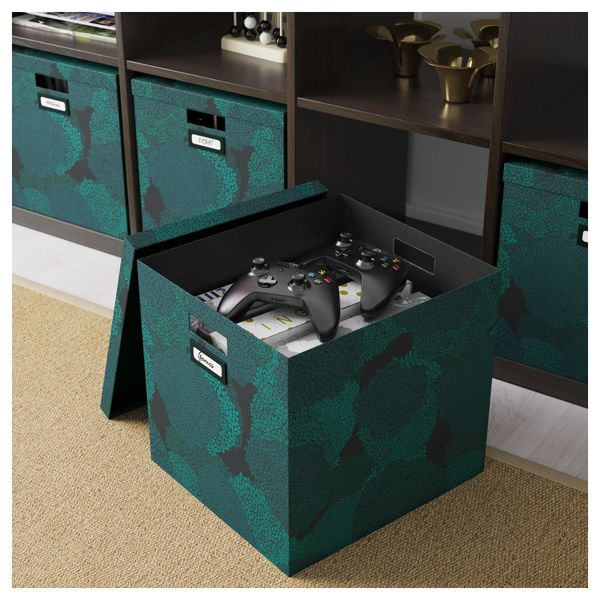 Коробка с крышкой ТЬЕНА, черно-синий (32x35x32 см) - фото 3