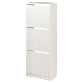 BISSA Галошница,3 отделения - белый 49x28x135 см