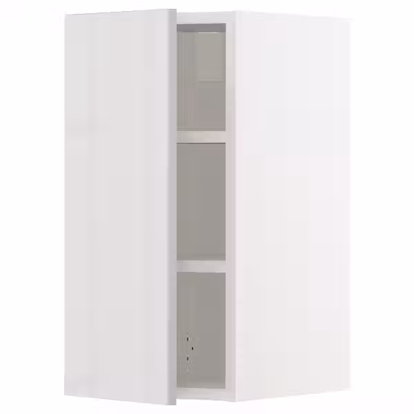 METOD Навесной шкаф с полками - белый/Ringhult светло-серый 30x60 см - фото 1