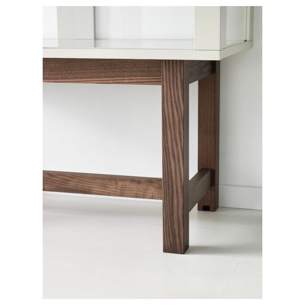 Шкаф со стеклянными дверями СТОКГОЛЬМ, бежевый (90x180 см) - фото 3