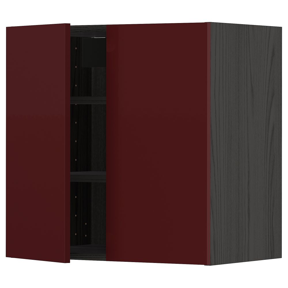 Навесной шкаф с полками, 2 дверцы, 60x60 cm IKEA METOD МЕТОД 994.597.87 - фото 1