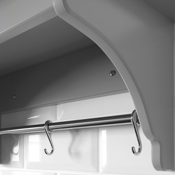 Полка навесная, серый 50 см IKEA TORNVIKEN ТОРНВИКЕН 004.022.57 - схема-чертеж с размерами