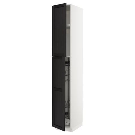 Высокий шкаф с отделением для аксессуаров для уборки, 40x60x240 cm IKEA METOD МЕТОД 894.586.70