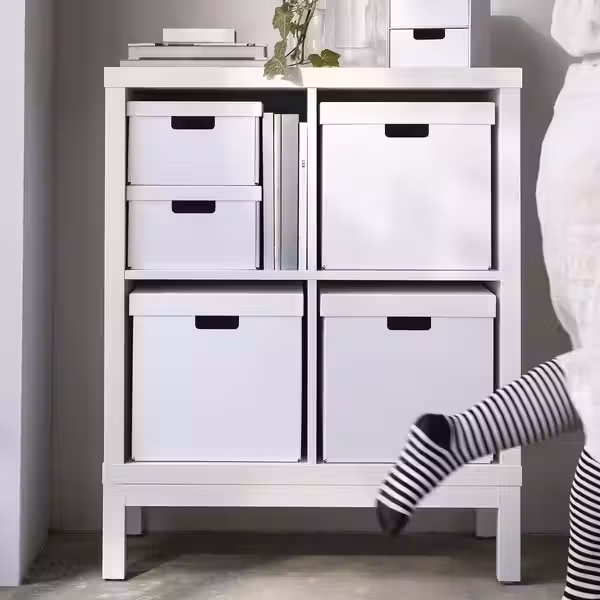 FJÄDERHARV ФЬЕДЕРХАРВ Коробка с крышкой - белый 32x35x31 см - фото 2