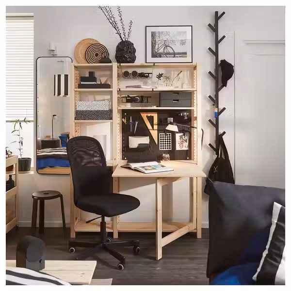 SKÅDIS Настенная панель - чёрный 76x56 см - схема-чертеж с размерами