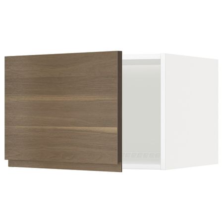 Верхний шкаф на холодильник/морозильн, белый/Воксторп грецкий орех 60x40 см IKEA METOD МЕТОД 392.251.93