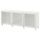 Комбинация для хранения с дверцами БЕСТО, белый, Глассвик белый прозрачное стекло (180x40x74 см)