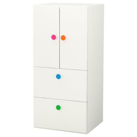 Комбинация для хранения с дверцами, ящиками СТУВА / ФОЛЬЯ, белый (60x50x128 см)