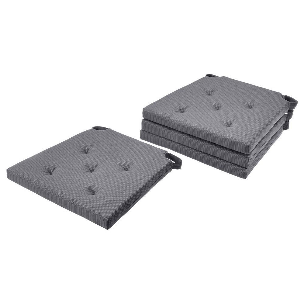 JUSTINA Подушка на стул - серый 42/35x40x4 см - фото 1