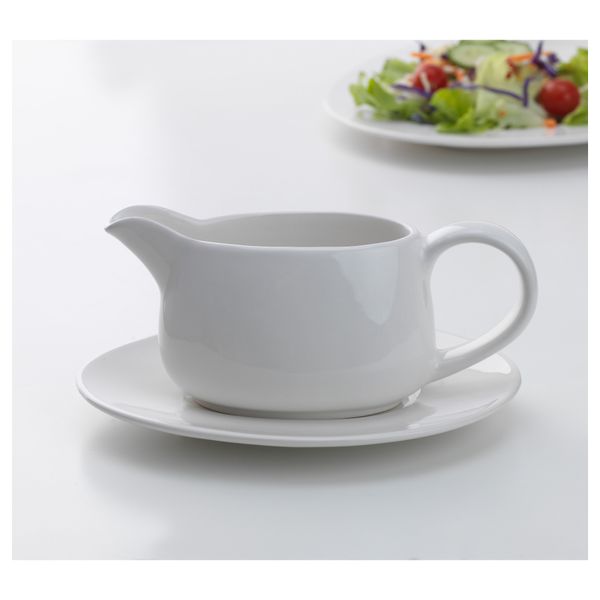 Соусник с блюдцем ВАРДАГЕН, белый с оттенком (32 сл) - схема-чертеж с размерами