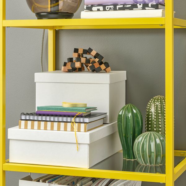 Стеллаж, желтый, стекло, 51x175 см IKEA VITTSJÖ ВИТШЁ 805.955.44 - фото 3