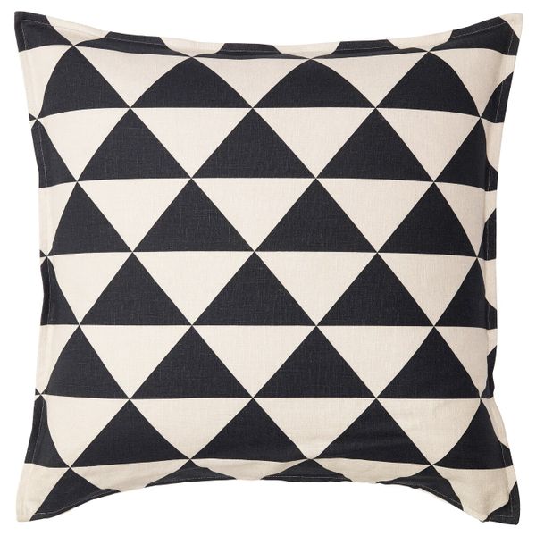 Чехол на подушку, неокрашенный/черный 65x65 см IKEA ЙОХАННЕ 303.929.40 - фото 1