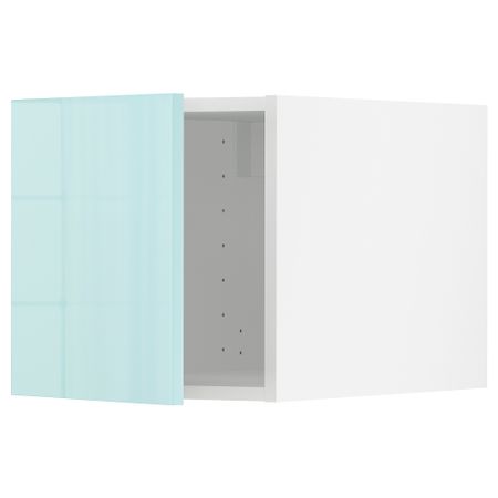 Верхний шкаф, 40x40 см, белый Järsta, глянцевый светлая бирюза IKEA METOD МЕТОД 894.575.19