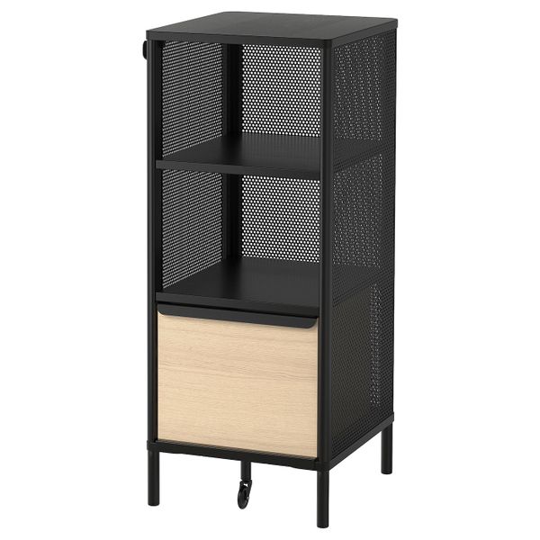 Модуль с электронным замком, сетка черный 41x101 см IKEA BEKANT БЕКАНТ 392.868.36 - фото 1